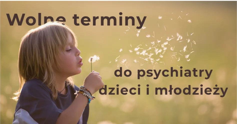 Grafika: Wolne terminy do psychiatry dzieci i młodzieży, kadr poziomy